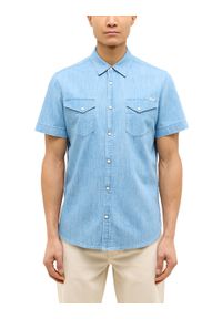 Męska koszula Mustang Style Eloy Denim Blue 1016467 5000 100. Materiał: denim #7