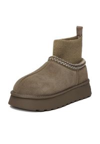 Badura Śniegowce EO-ANDREA-TS6278-01 Beżowy. Kolor: beżowy. Materiał: skóra, zamsz #7