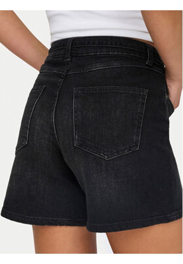 only - ONLY Szorty jeansowe Gianna 15340706 Czarny Regular Fit. Kolor: czarny. Materiał: bawełna