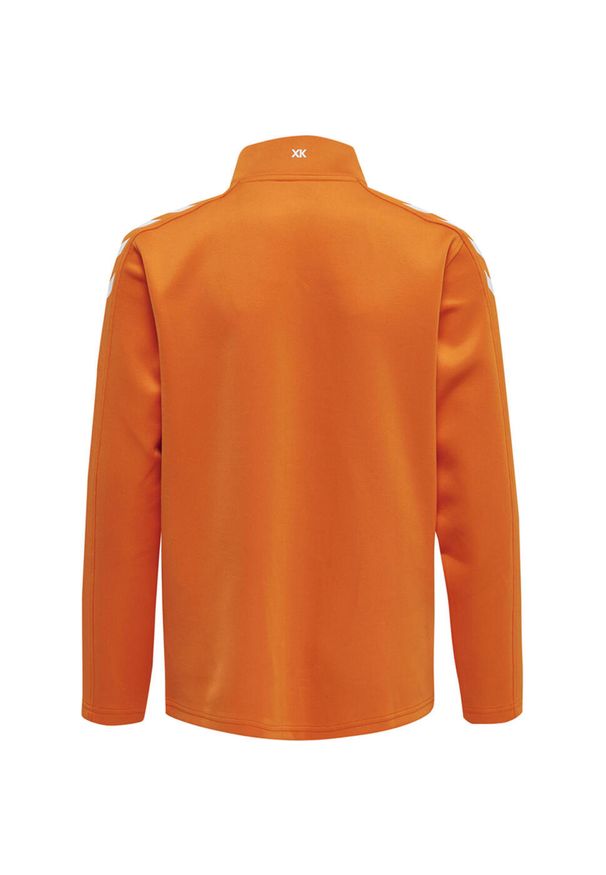 Dziecięca bluza dresowa zapinana na zamek Hummel Core XK. Kolor: żółty, pomarańczowy, wielokolorowy. Materiał: dresówka