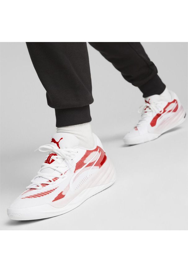 Puma - Buty koszykarskie All-Pro NITRO Team PUMA White For All Time Red. Kolor: czerwony, biały, wielokolorowy. Materiał: syntetyk, tkanina, materiał. Sport: koszykówka