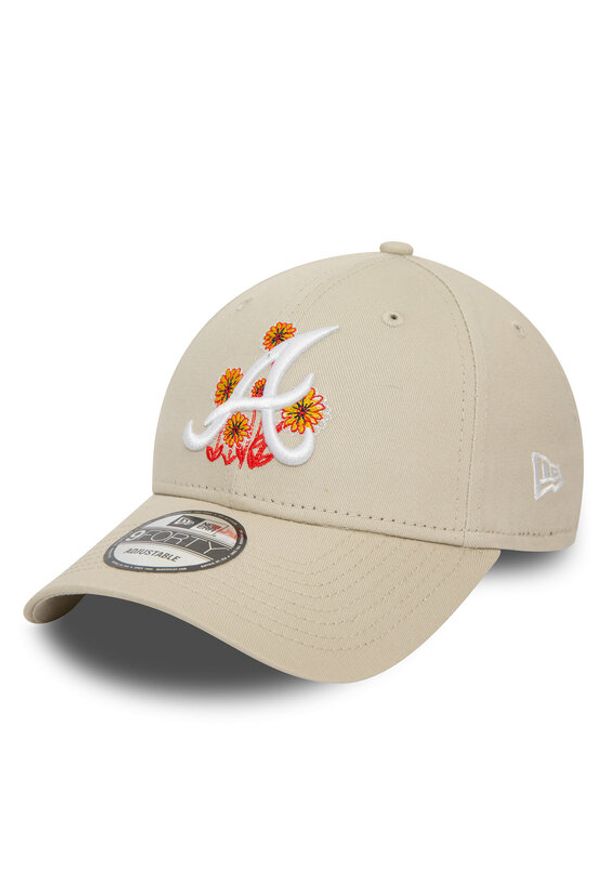 New Era Czapka z daszkiem Flower Icon 940 Braves 60435112 Beżowy. Kolor: beżowy. Materiał: materiał