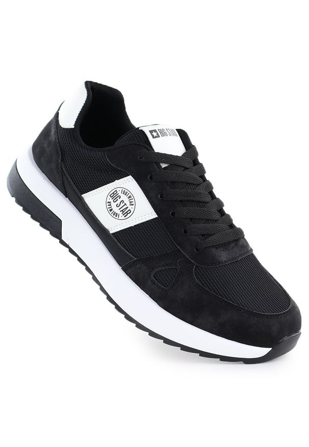 Big-Star - Półbuty sportowe męskie casual czarne Big Star TT174352. Okazja: na co dzień. Kolor: czarny. Materiał: zamsz, nubuk. Sezon: lato