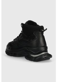 GOE sneakersy zamszowe kolor czarny MM2N4017.BLACK. Nosek buta: okrągły. Zapięcie: sznurówki. Kolor: czarny. Materiał: zamsz. Obcas: na platformie #4
