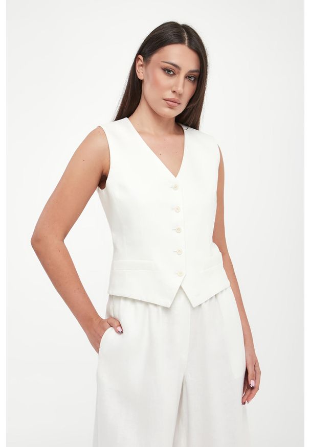 Weekend Max Mara - Kamizelka damska lniana Pace WEEKEND MAX MARA. Materiał: len