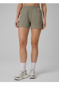 4f - 4F Spodenki treningowe szybkoschnące damskie - oliwkowe L. Stan: podwyższony. Kolor: oliwkowy, brązowy, wielokolorowy. Materiał: włókno. Sport: fitness #2