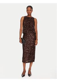 Marella Spódnica ołówkowa Rennes 2523776011 Brązowy Slim Fit. Kolor: brązowy. Materiał: syntetyk #4