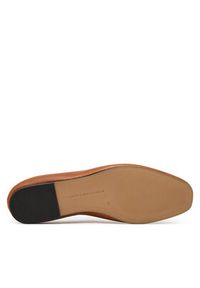 TOMMY HILFIGER - Tommy Hilfiger Baleriny Soft Leather Ellastic Ballerina FW0FW09245 Brązowy. Kolor: brązowy. Materiał: skóra #6