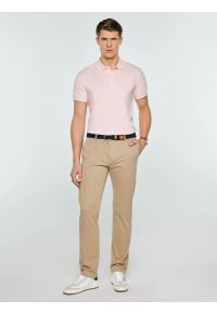 Big-Star - Koszulka męska polo różowa Wladym 601. Okazja: na co dzień. Typ kołnierza: polo. Kolor: różowy. Materiał: dzianina. Wzór: nadruk, jednolity. Styl: casual, klasyczny #7