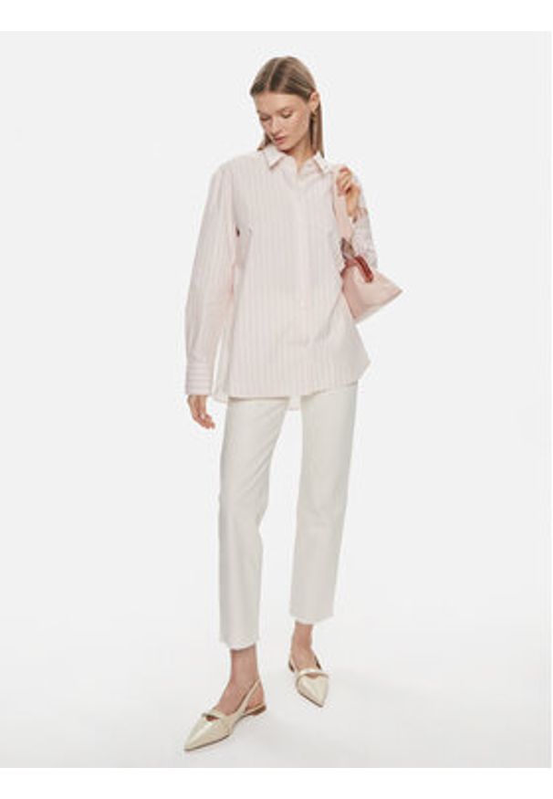 TOMMY HILFIGER - Tommy Hilfiger Koszula WW0WW41854 Różowy Relaxed Fit. Kolor: różowy. Materiał: bawełna