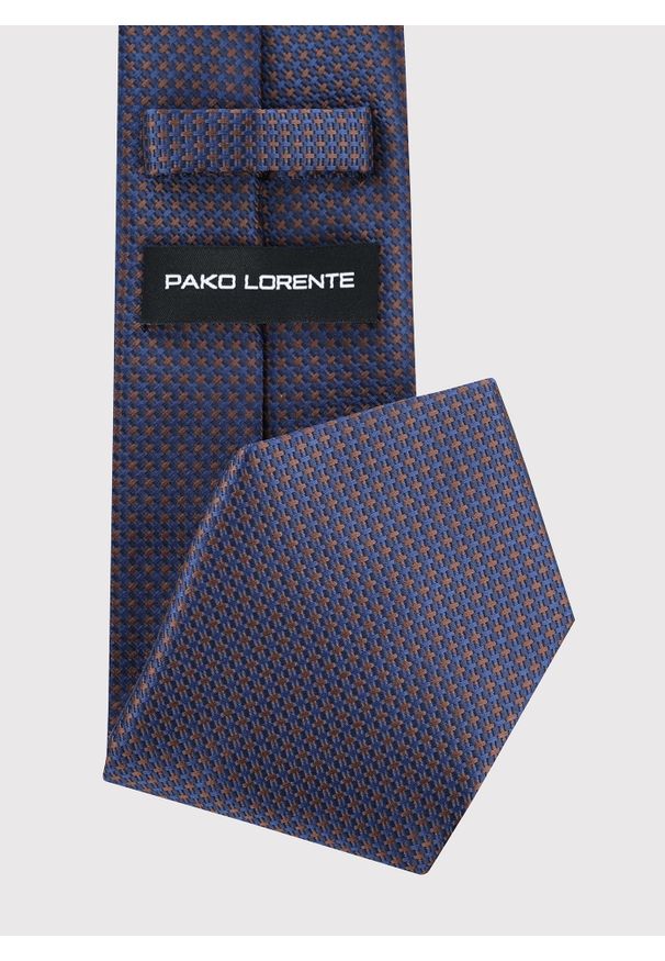 Pako Lorente - Krawat męski w brązowy wzór. Okazja: na spotkanie biznesowe. Kolor: brązowy. Materiał: poliester. Styl: biznesowy