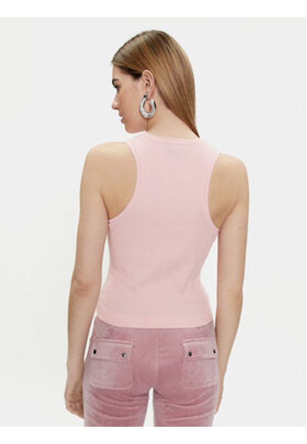 Juicy Couture Top Beckham JCBLV223811 Różowy Slim Fit. Kolor: różowy. Materiał: bawełna