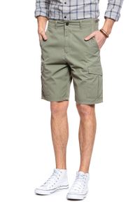 Lee - SPODENKI LEE FATIGUE SHORT LICHEN GREEN L73BCJ82. Materiał: materiał