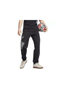 Spodnie dresowe Prematch Milan AC Pumatech Woven 2024/25. Kolor: czarny, szary, wielokolorowy. Materiał: dresówka. Sport: piłka nożna