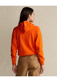 Ralph Lauren - RALPH LAUREN - Pomarańczowa bluza z kapturem Relaxed Fit. Typ kołnierza: kaptur. Kolor: pomarańczowy. Materiał: bawełna. Długość rękawa: długi rękaw. Długość: długie #4
