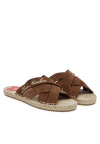 Love Moschino - LOVE MOSCHINO Klapki JA28362G0MIG0300 Brązowy. Kolor: brązowy. Materiał: skóra #3