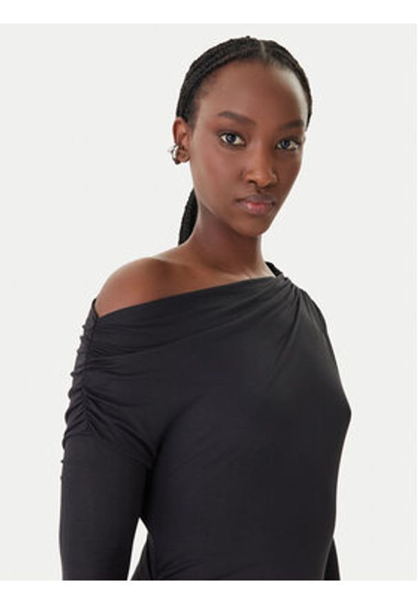 Patrizia Pepe Sukienka koktajlowa 8A1606/J37-K103 Czarny Regular Fit. Kolor: czarny. Materiał: syntetyk. Styl: wizytowy