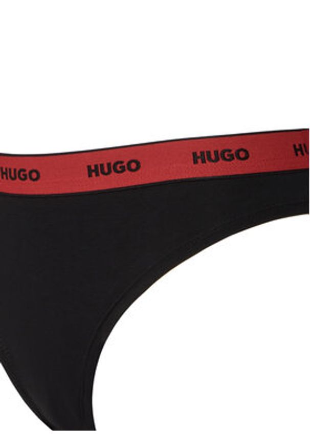 Hugo - HUGO Komplet stringów 50469681 Czarny. Kolor: czarny. Materiał: bawełna
