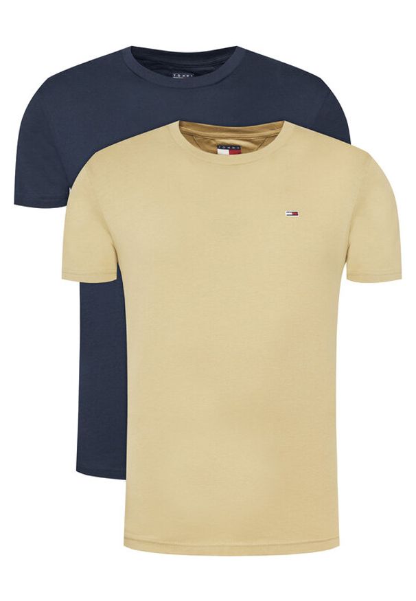 Tommy Jeans Komplet 2 t-shirtów DM0DM20687 Kolorowy Slim Fit. Materiał: bawełna. Wzór: kolorowy