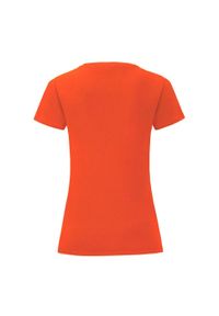 FRUIT OF THE LOOM - T-shirt Damski Iconic 150. Kolor: pomarańczowy, wielokolorowy, żółty. Materiał: bawełna. Sport: turystyka piesza