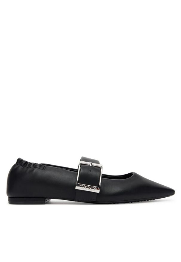 DKNY Baleriny Cormic K3501170 Czarny. Kolor: czarny. Materiał: skóra