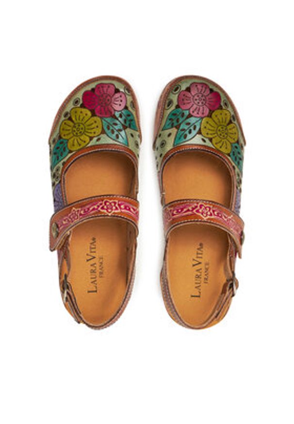 Laura Vita Sandały Facscineo 0321 Kolorowy. Materiał: skóra. Wzór: kolorowy