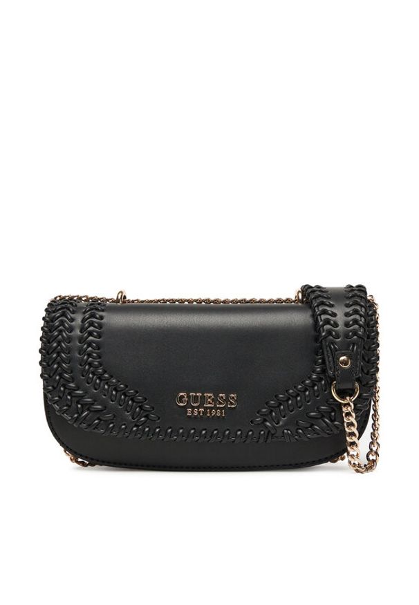 Guess Torebka Tatum HWNG96 67210 Czarny. Kolor: czarny. Materiał: skórzane