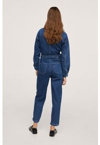 mango - Mango Kombinezon jeansowy Naomi bawełniany. Okazja: na co dzień. Kolor: turkusowy. Materiał: bawełna, jeans. Długość rękawa: długi rękaw. Długość: długie. Styl: casual #7