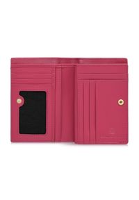 Ochnik - Skórzany różowy portfel damski z ochroną RFID. Kolor: różowy. Materiał: skóra #5