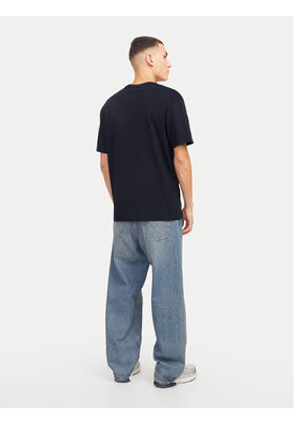 Jack & Jones - Jack&Jones T-Shirt Bryan 12268127 Granatowy Relaxed Fit. Kolor: niebieski. Materiał: bawełna
