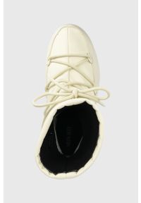 Moon Boot śniegowce kolor kremowy 24010300.MOON.BOOT.MID.-BLACK. Nosek buta: okrągły. Zapięcie: sznurówki. Kolor: beżowy. Materiał: guma #3