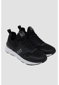 EA7 Emporio Armani - EA7 Czarne sneakersy z białą podeszwą, Rozmiar 44. Kolor: czarny #6