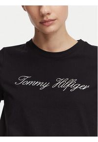 TOMMY HILFIGER - Tommy Hilfiger T-Shirt Script WW0WW43459 Czarny Regular Fit. Kolor: czarny. Materiał: bawełna #2