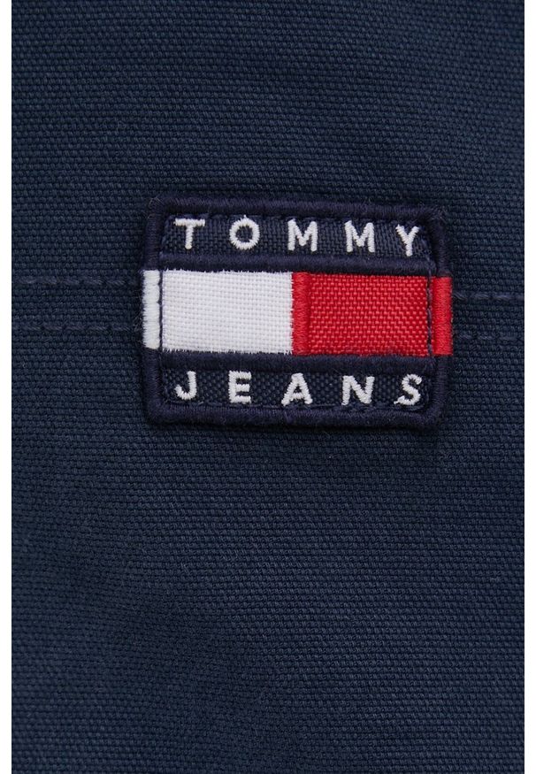 Tommy Jeans szorty męskie kolor granatowy. Kolor: niebieski. Materiał: tkanina, materiał, bawełna