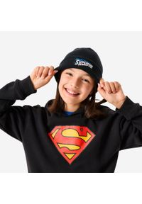 Decathlon - Czapka dziecięca Domyos Superman. Kolor: czarny. Materiał: akryl, materiał. Wzór: motyw z bajki #2