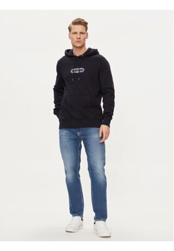 TOMMY HILFIGER - Tommy Hilfiger Bluza Track Graphic MW0MW34445 Granatowy Regular Fit. Kolor: niebieski. Materiał: bawełna