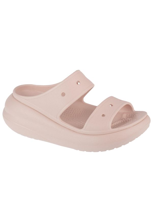 Mules Femme Mules Crocs CLASSIC CRUSH SANDAL Rose Rose. Kolor: różowy. Materiał: syntetyk, materiał, guma. Styl: sportowy