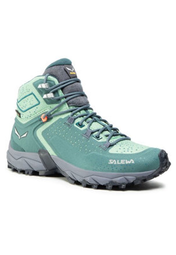 Salewa Trekkingi Ws Alpenrose 2 Mid Gtx 8540 Zielony. Kolor: zielony. Materiał: materiał