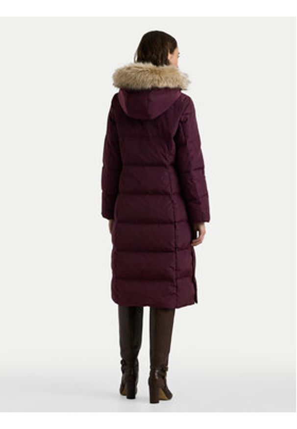 Lauren Ralph Lauren - LAUREN RALPH LAUREN Płaszcz zimowy 297957518003 Bordowy Regular Fit. Kolor: czerwony. Materiał: syntetyk. Sezon: zima
