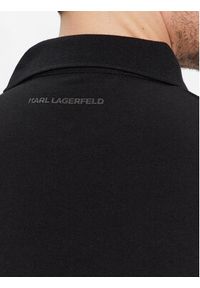 Karl Lagerfeld - KARL LAGERFELD Polo 745403 541233 Czarny Regular Fit. Typ kołnierza: polo. Kolor: czarny. Materiał: bawełna