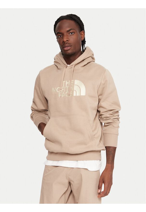 The North Face Bluza Drew Peak NF0A89EM Beżowy Regular Fit. Kolor: beżowy. Materiał: bawełna