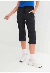 bonprix - Spodnie trekkingowe funkcyjne, dł. 3/4. Kolor: czarny. Materiał: materiał #1