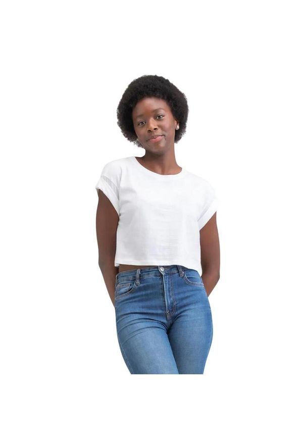 MANTIS - Top Damski Z Bawełny Organicznej. Kolor: biały. Materiał: bawełna