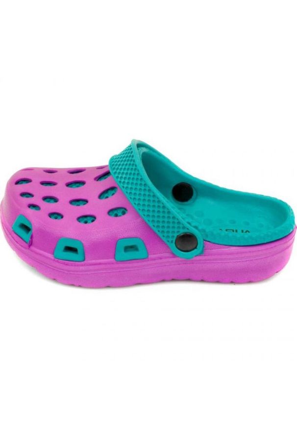 Aqua Speed - Klapki Aqua-speed Silvi Jr kol 09 fioletowo niebieskie fioletowe. Kolor: wielokolorowy, fioletowy, niebieski. Styl: młodzieżowy