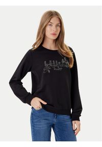 Liu Jo Sport Bluza TF5196 FS090 Czarny Regular Fit. Kolor: czarny. Materiał: bawełna. Styl: sportowy
