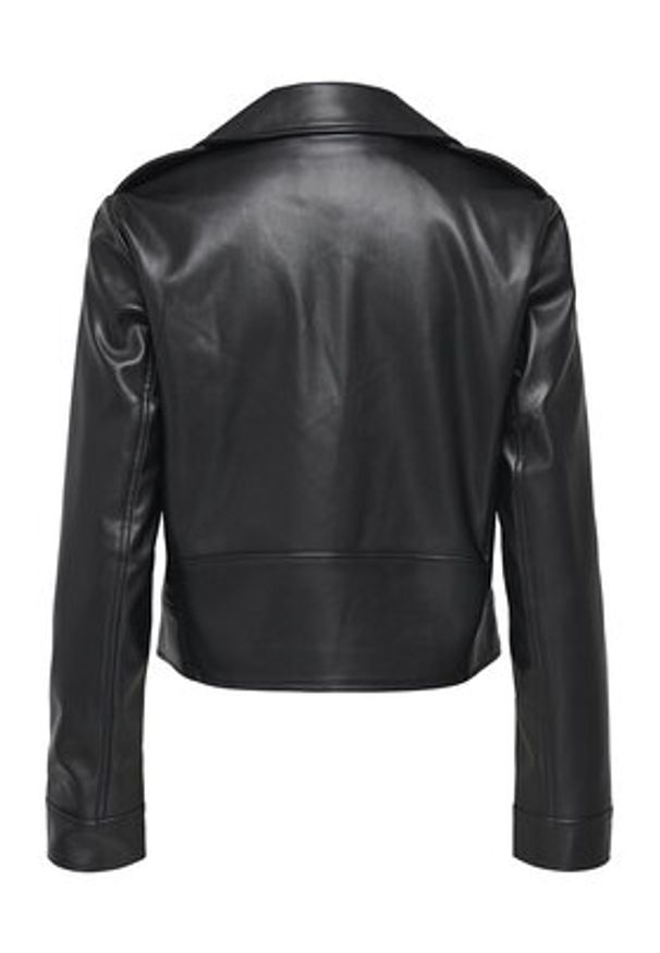 only - ONLY Kurtka z imitacji skóry Carmen 15361396 Czarny Regular Fit. Typ kołnierza: typu carmen. Kolor: czarny. Materiał: skóra