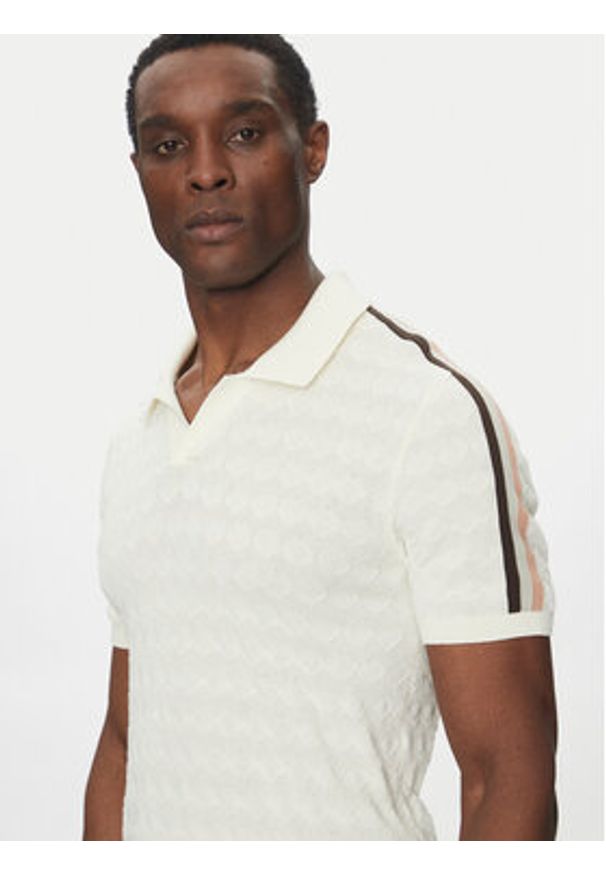 Liu Jo Sweter Maglia Chiusa QA5029 MA71P Écru Regular Fit. Materiał: bawełna