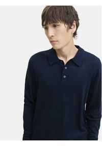 Jack & Jones - Jack&Jones Sweter Merino 12281757 Granatowy Regular Fit. Kolor: niebieski. Materiał: wełna #3