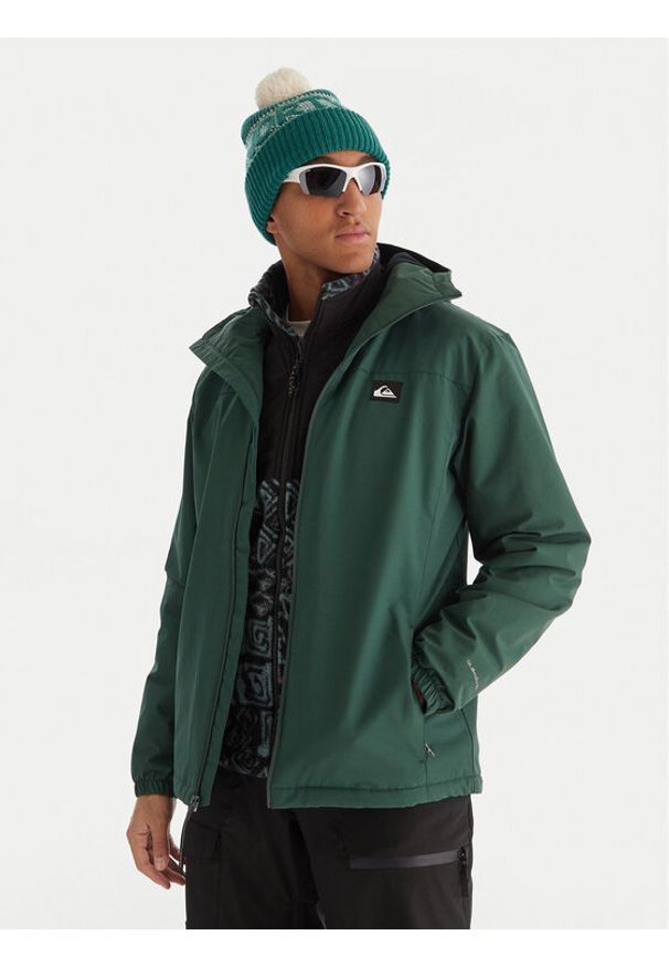 Quiksilver Kurtka przejściowa Overcast 3K EQYJK04202 Zielony Regular Fit. Kolor: zielony. Materiał: syntetyk, bawełna