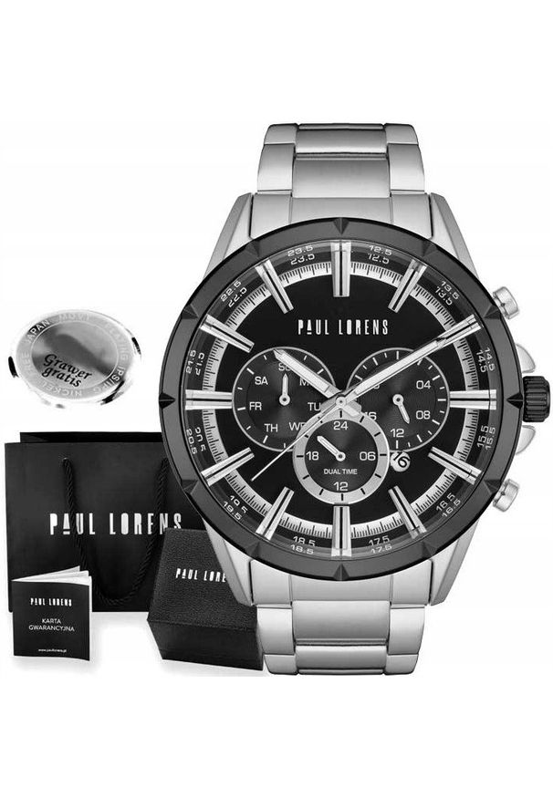 Zegarek męski Paul Lorens -LUXURY-1C1 Z GRAWEREM
